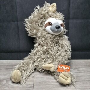16" Wild Republic THREE TOED SLOTH Plush‎ Cuddlekins Stuffed Animal With Tag